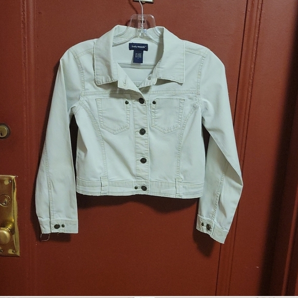 Sally Mack Other - Sally Mack Junior's Cream  Cropped Jacket Size L